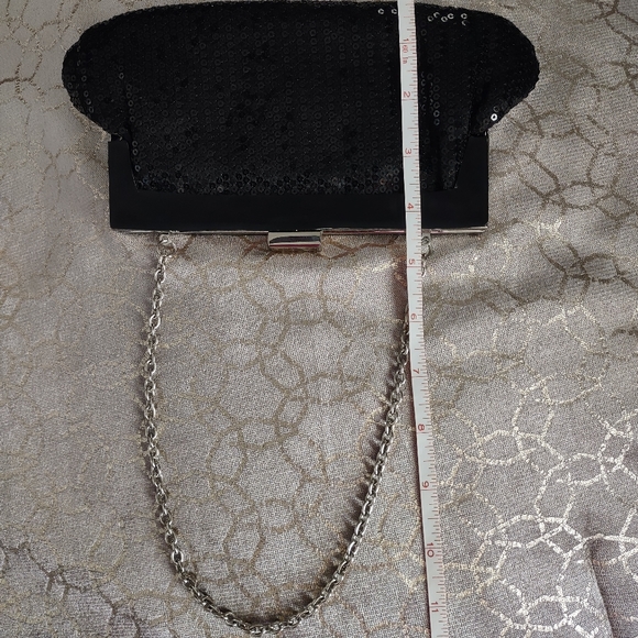 ALDO Black Sequin Evening Clutch - Picture 9 of 14